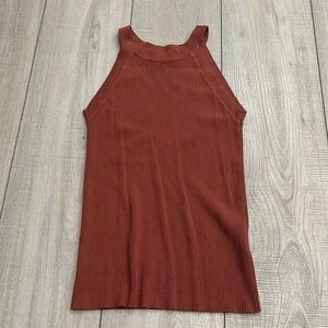 Rust colored tank.